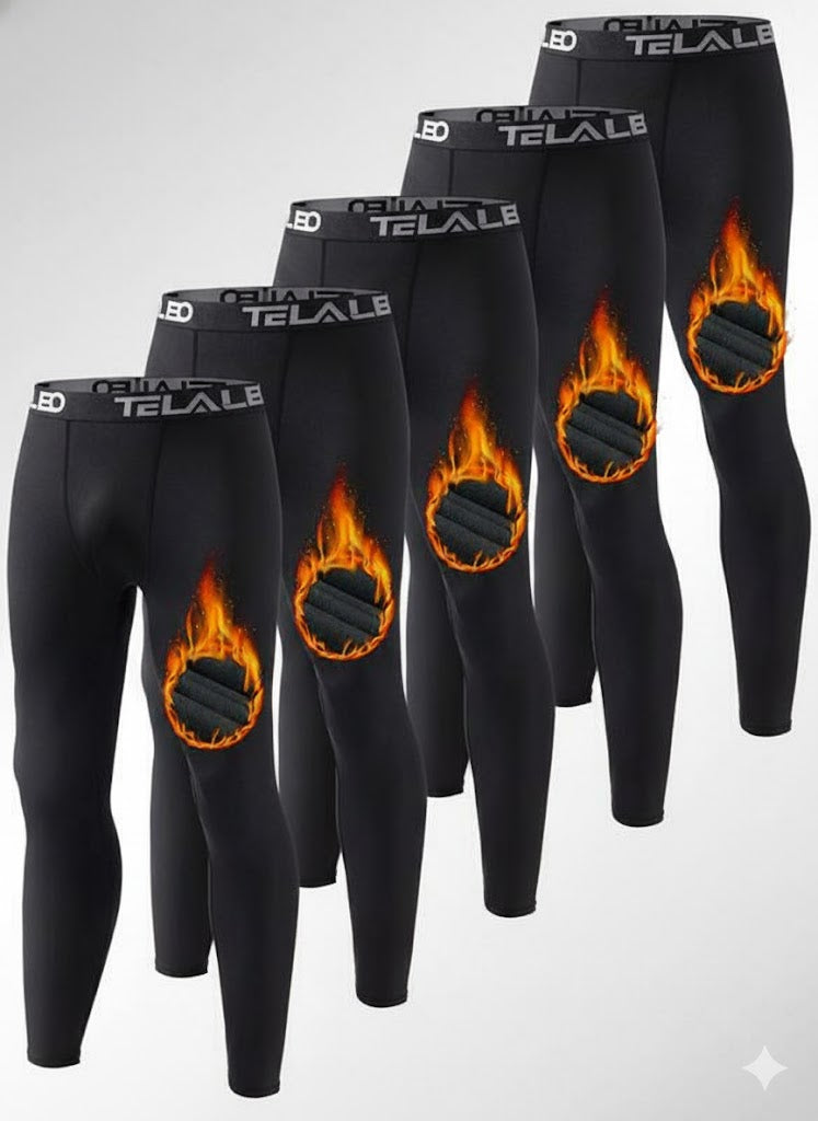 Athletic Tights for Winter Sports, Polyester Material, Value Pack